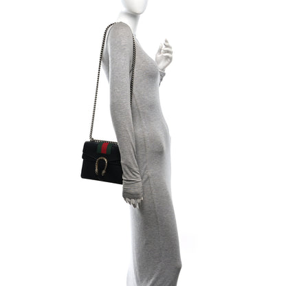 Gucci Calfskin Web Mini Dionysus Shoulder Bag Black 2 of 11