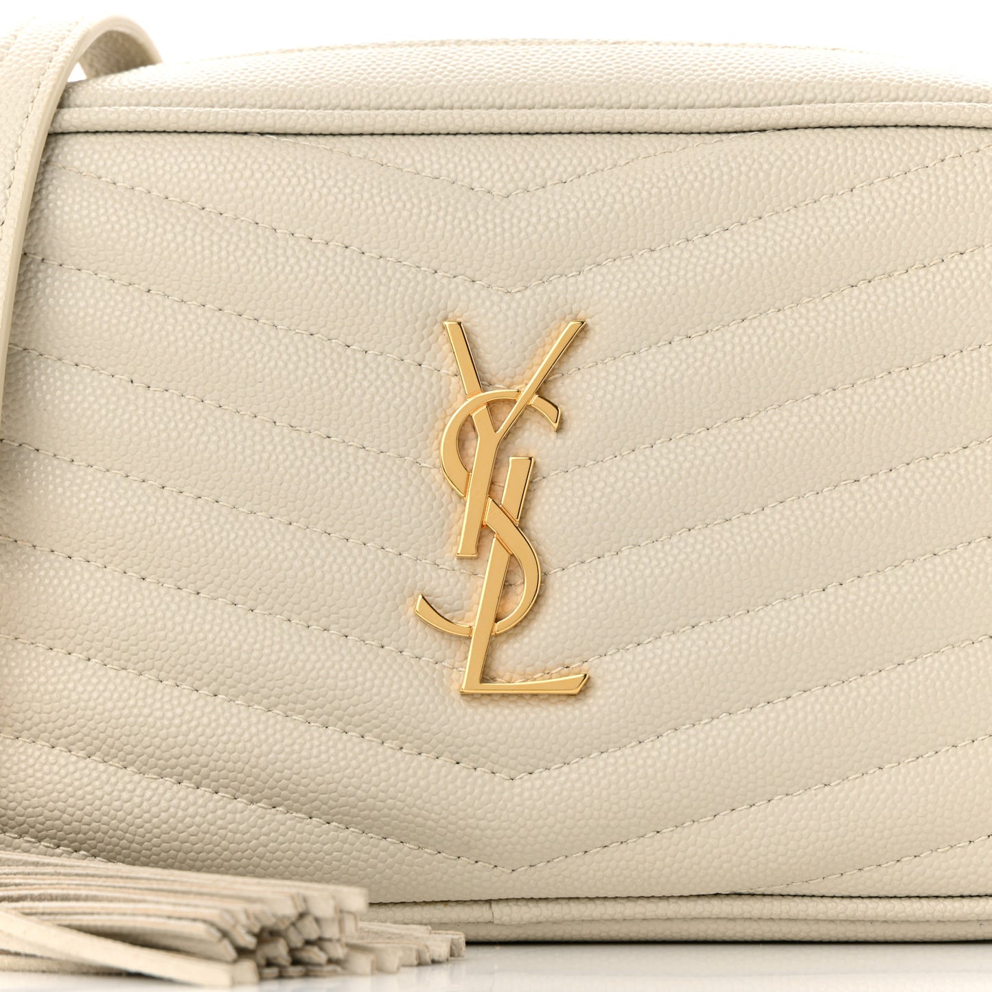 Grain De Poudre Matelasse Monogram Mini Lou Camera Bag Crema Soft