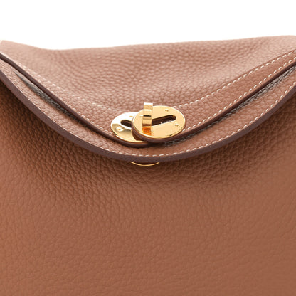 Hermes Taurillon Clemence Lindy 26 Gold 8 of 10