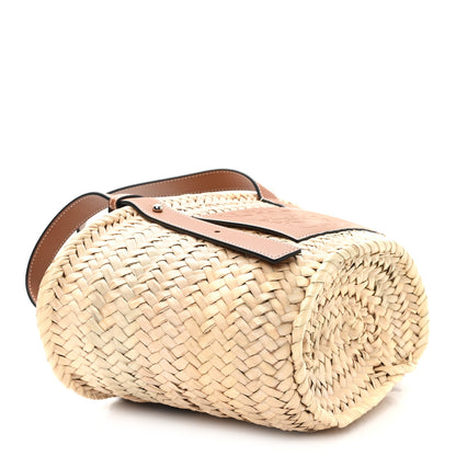 Loewe Raffia Small Basket Tote Bag Natural Tan 3 of 10