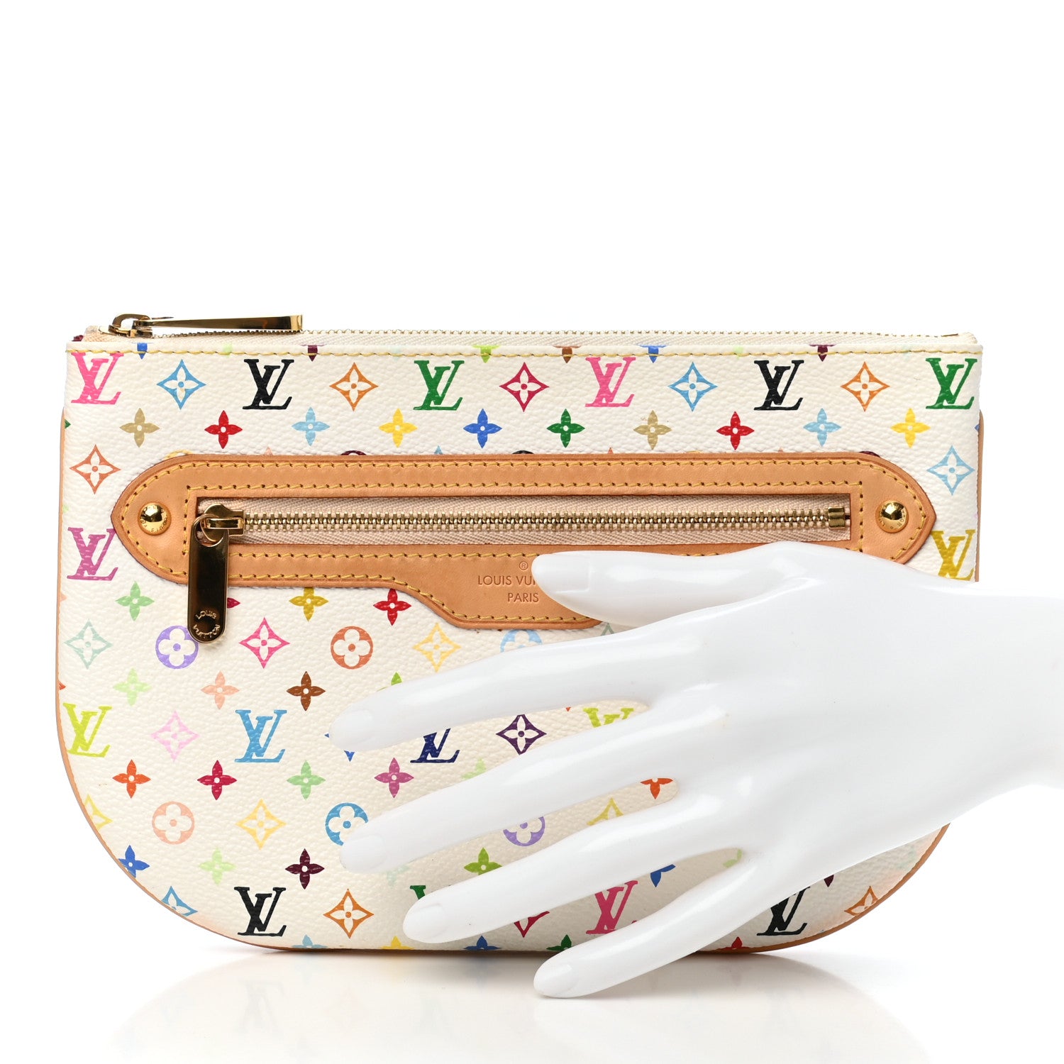 Louis Vuitton Monogram Multicolor Pochette Plate GM White 2 of 7