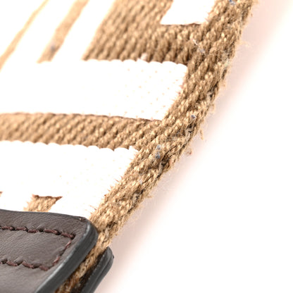Fendi Ribbon Vitello Century FF 1974 Embroidered Adjustable Strap You Fango Rosa Confetto Chocolate 8 of 8