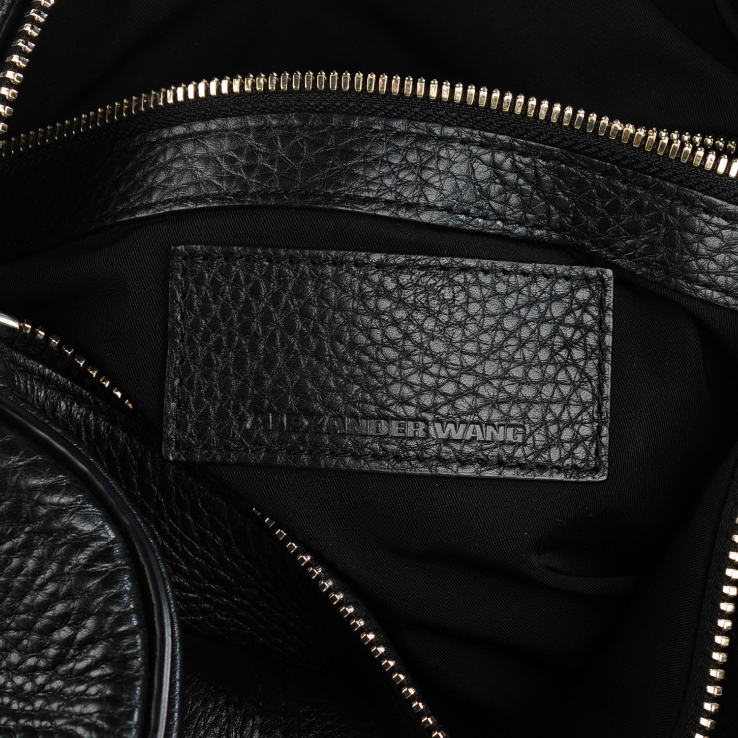 Alexander Wang Pebbled Lambskin Rocco Duffel Black Pale Gold Hardware 6 of 8
