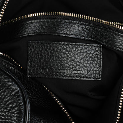 Alexander Wang Pebbled Lambskin Rocco Duffel Black Pale Gold Hardware 6 of 8