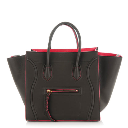 Celine Baby Grained Calfskin Medium Phantom Luggage Dark Taupe 1 of 7