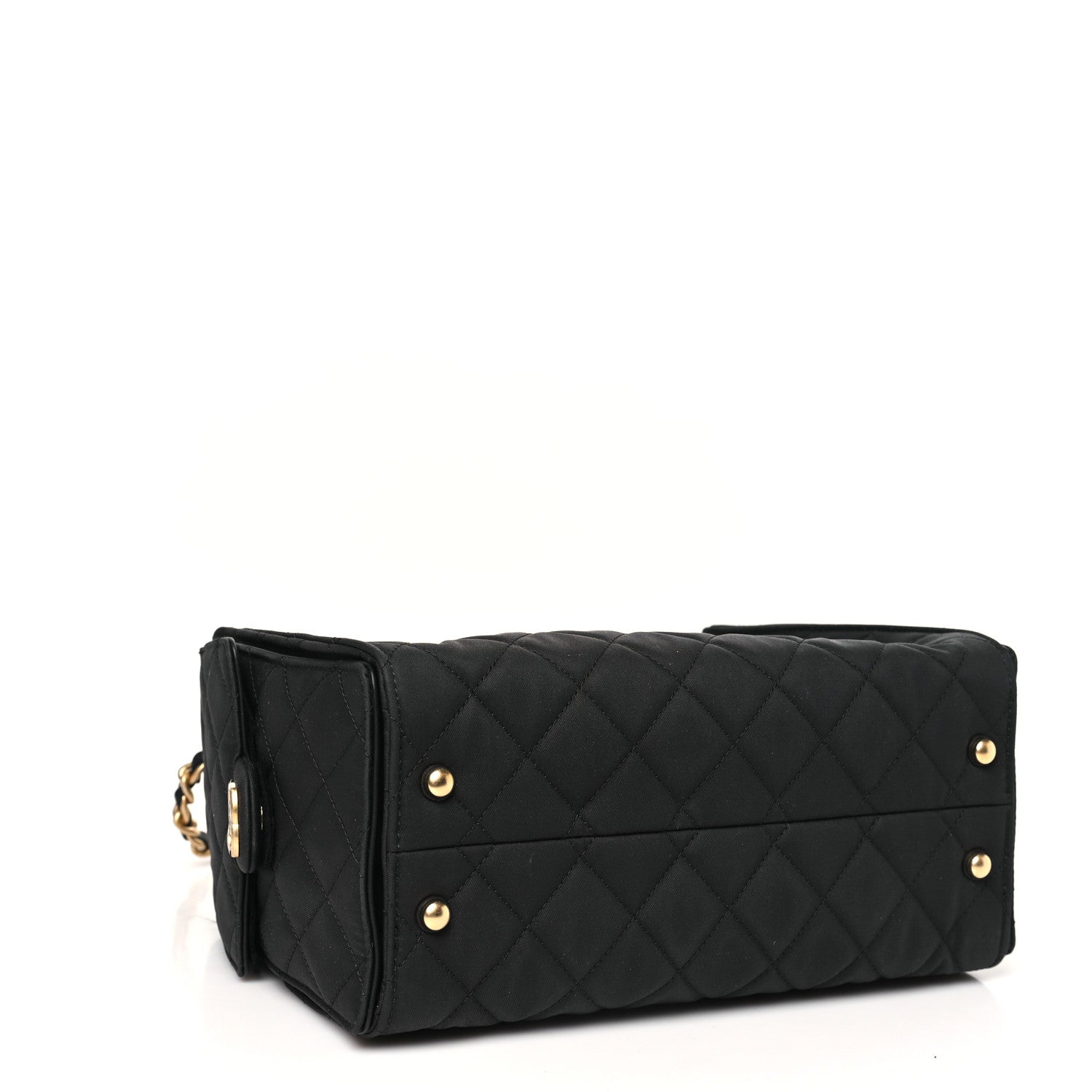 Chanel Canvas Quilted Small Chanel 25 Handbag Black 4 of 10