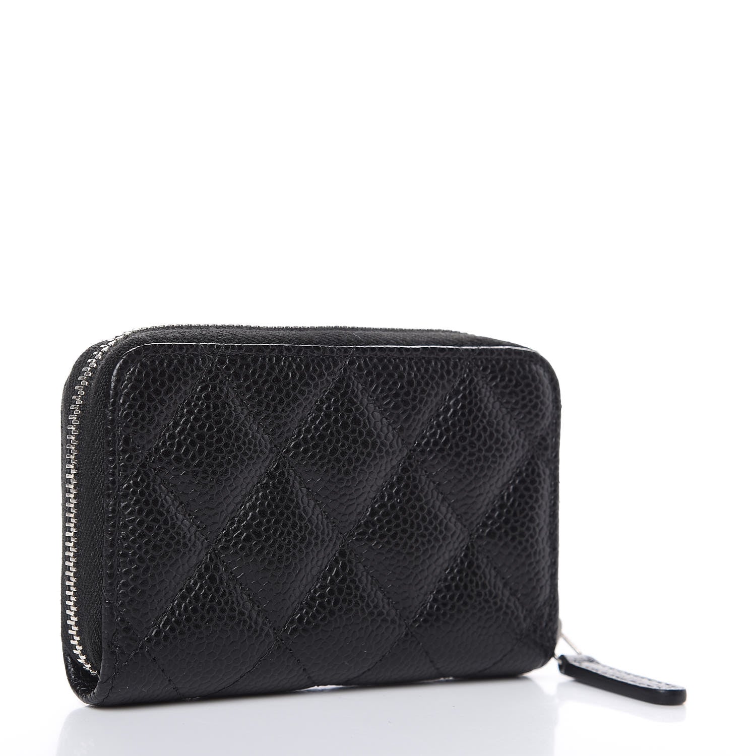 Chanel Caviar Quilted Zip Coin Purse Black 3 of 7