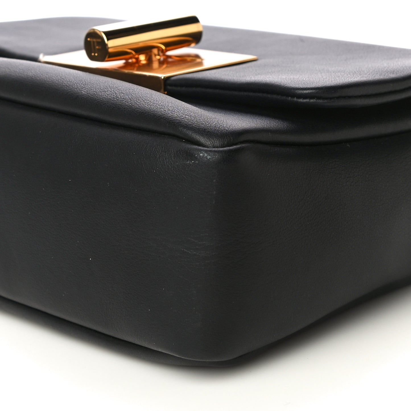 Calfskin Natalia Chain Bag Black