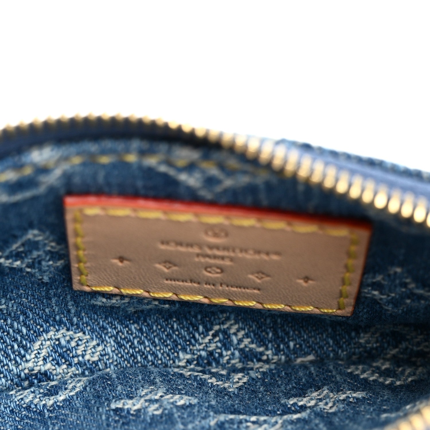 Louis Vuitton Monogram Denim Key Pouch Denim Blue 5 of 7