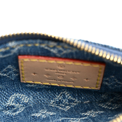 Louis Vuitton Monogram Denim Key Pouch Denim Blue 5 of 7