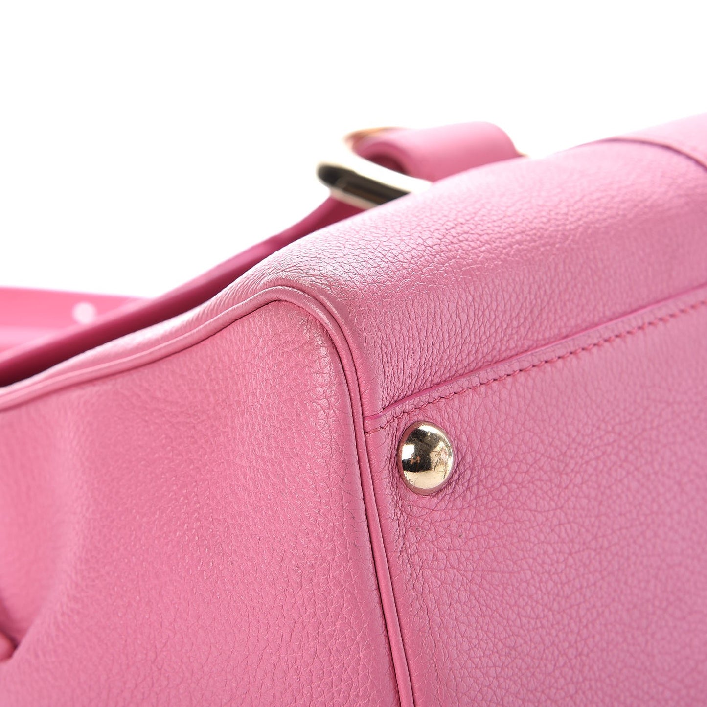 Grained Calfskin MM Brillant Satchel Pink