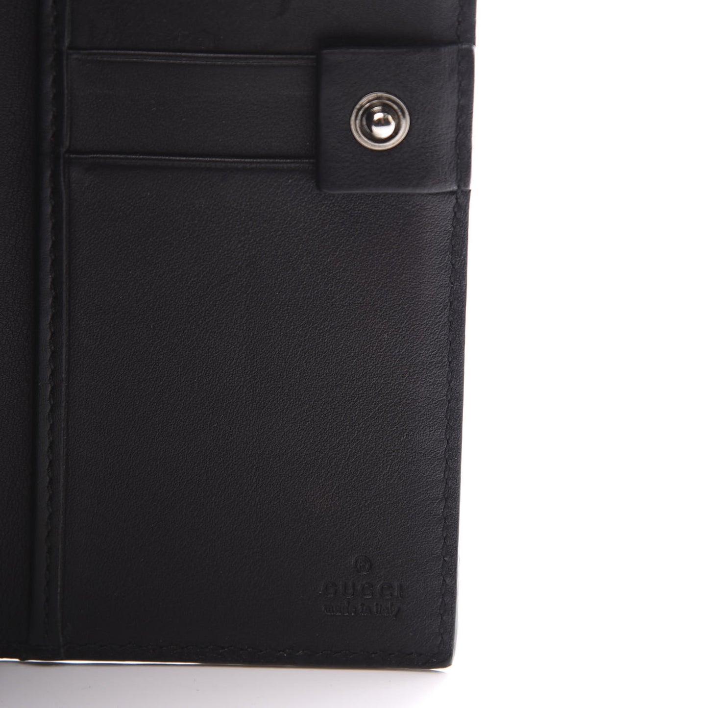 Guccissima Continental Flap Wallet Black