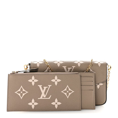 Louis Vuitton Empreinte Monogram Giant Felicie Pochette Tourterelle Creme 3 of 11