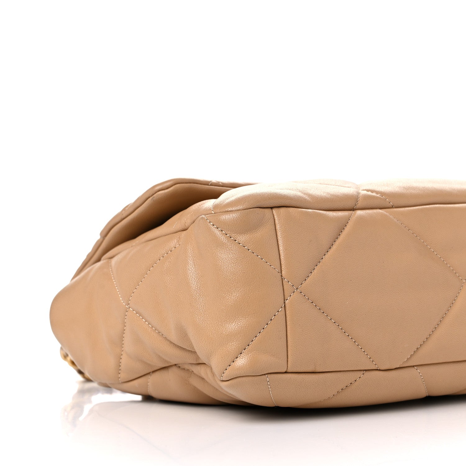 Chanel Lambskin Quilted Large Chanel 19 Flap Dark Beige 7 of 8