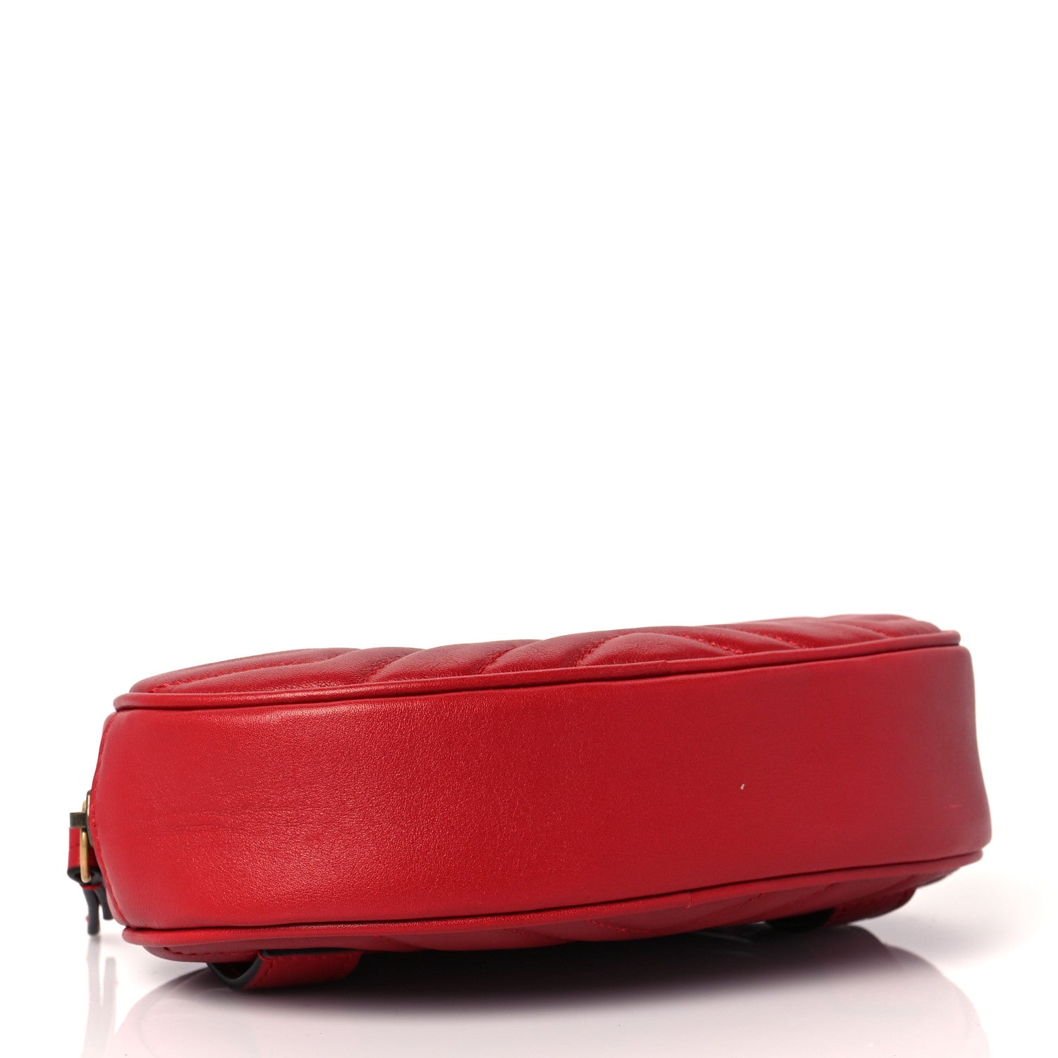 Gucci Calfskin Matelasse GG Marmont Belt Bag 85 34 Hibiscus Red 4 of 10
