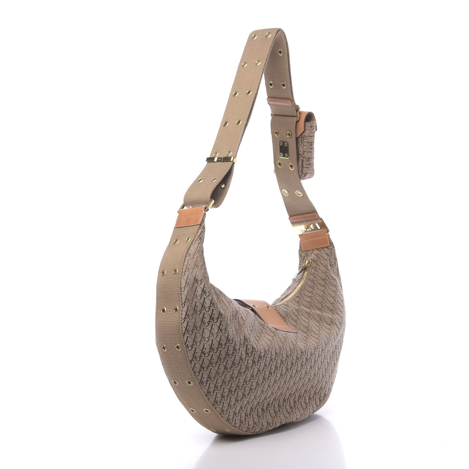 Christian Dior Monogram Street Chic Hobo Beige 4 of 16