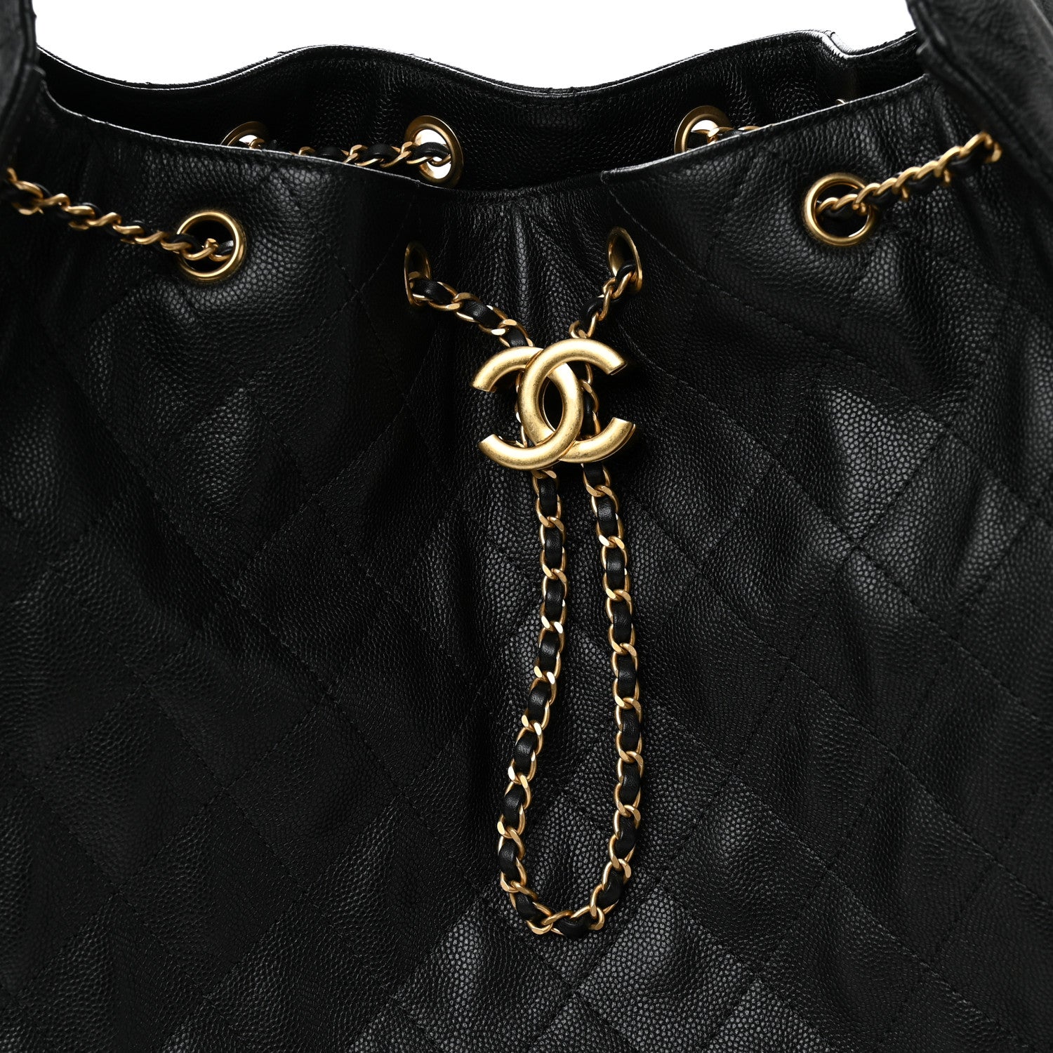 Chanel Caviar Quilted Medium Chanel 25 Handbag Black 9 of 12