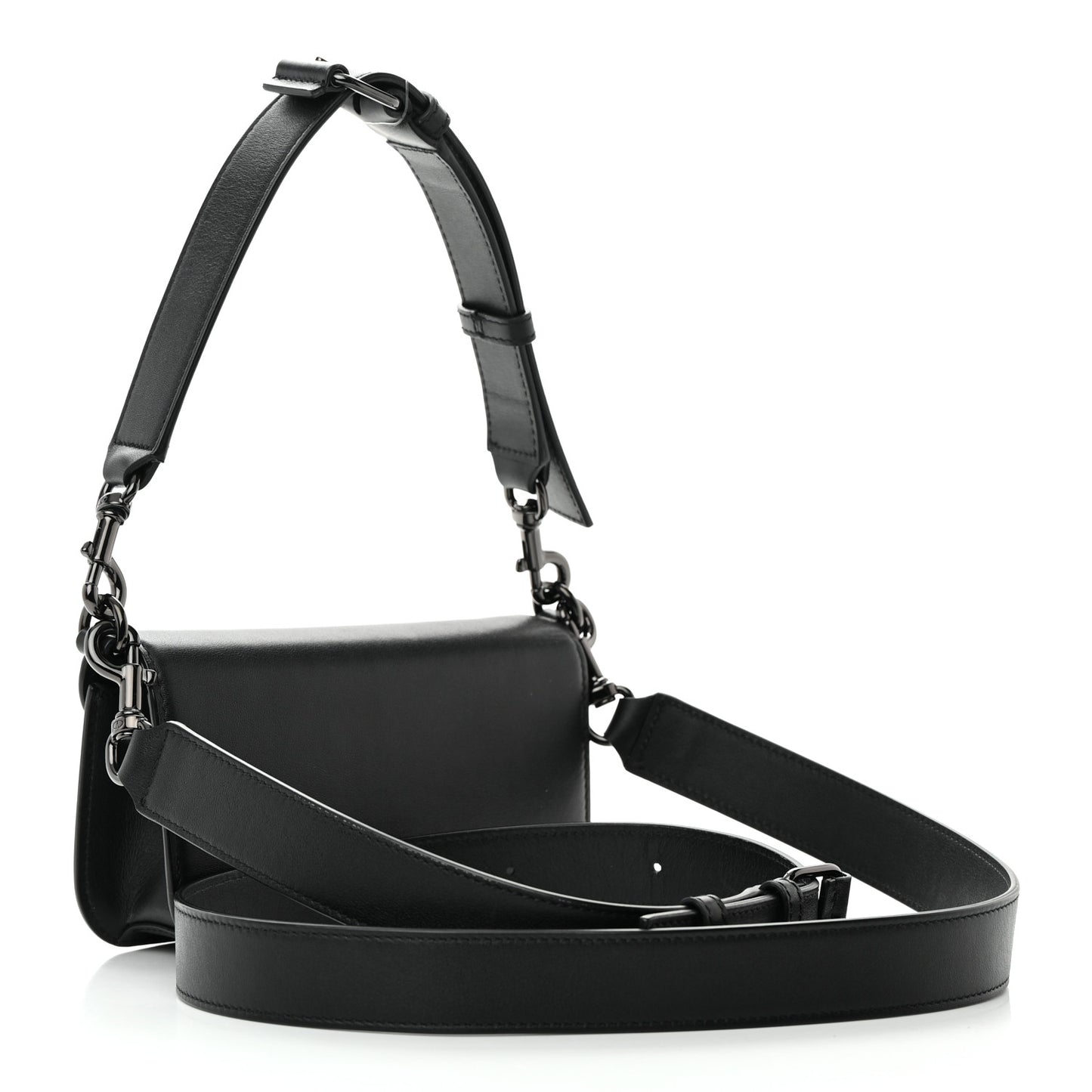 Calfskin Monochrome Vlogo Mini Loco Crossbody Bag Black