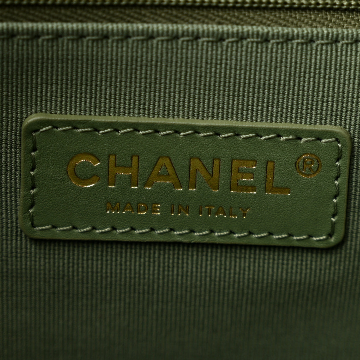 Chanel Calfskin Quilted Small Coco Base Shopping Bag Khaki 6 of 12