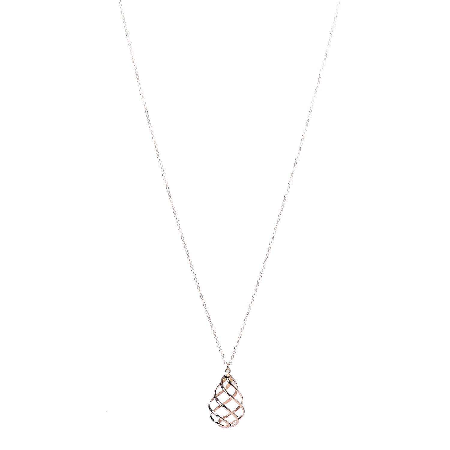 Tiffany 18K Rose Gold Paloma Picasso Venezia Luce Pendant Necklace 1 of 7
