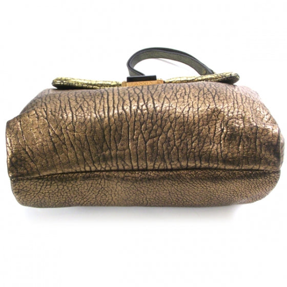 Lanvin Leather Maizeha Large Shoulder Bag Metallic 4 of 9
