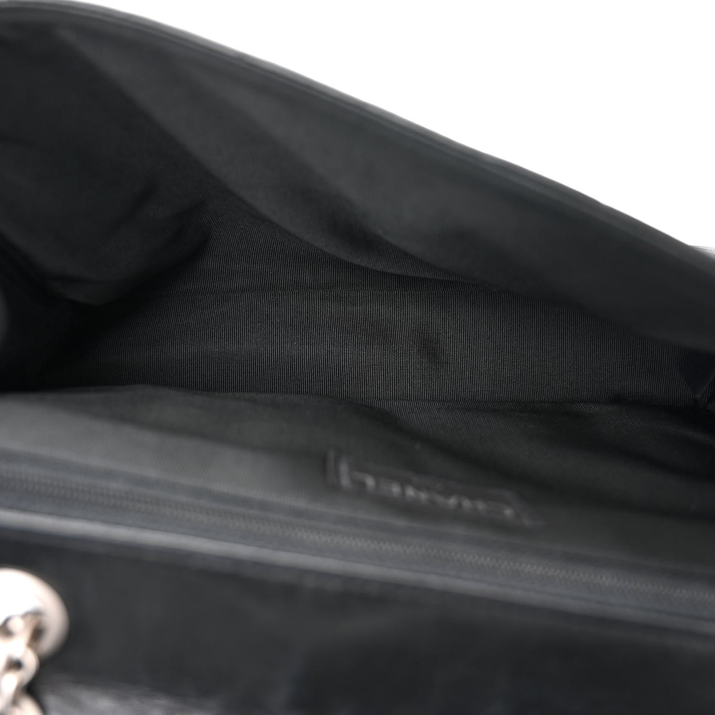 Lambskin Chocolate Bar Mademoiselle Flap Black