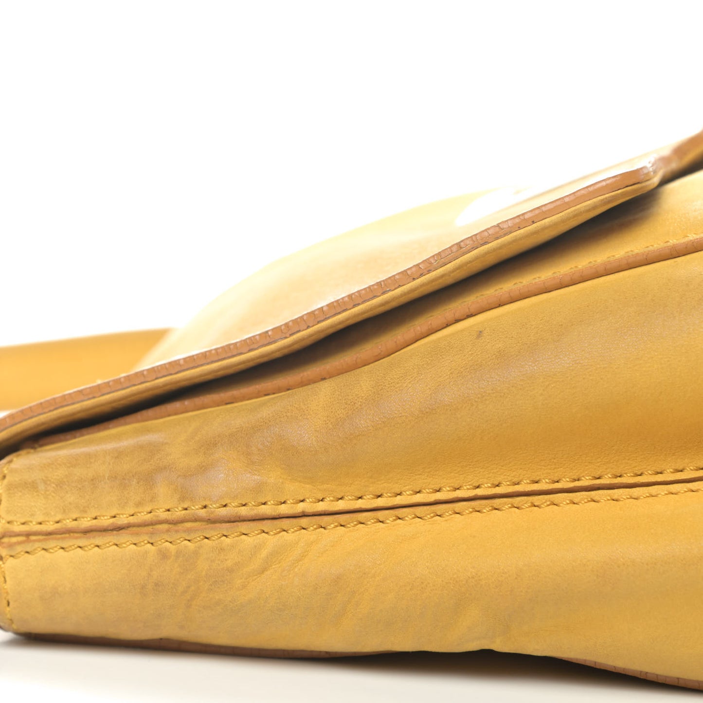 Metallic Nubuck Shoulder Bag Yellow
