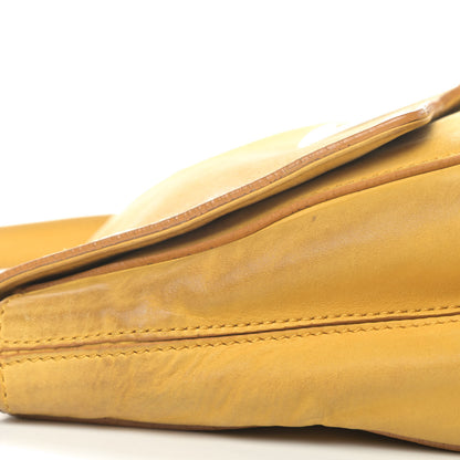 Fendi Metallic Nubuck Shoulder Bag Yellow 5 of 5
