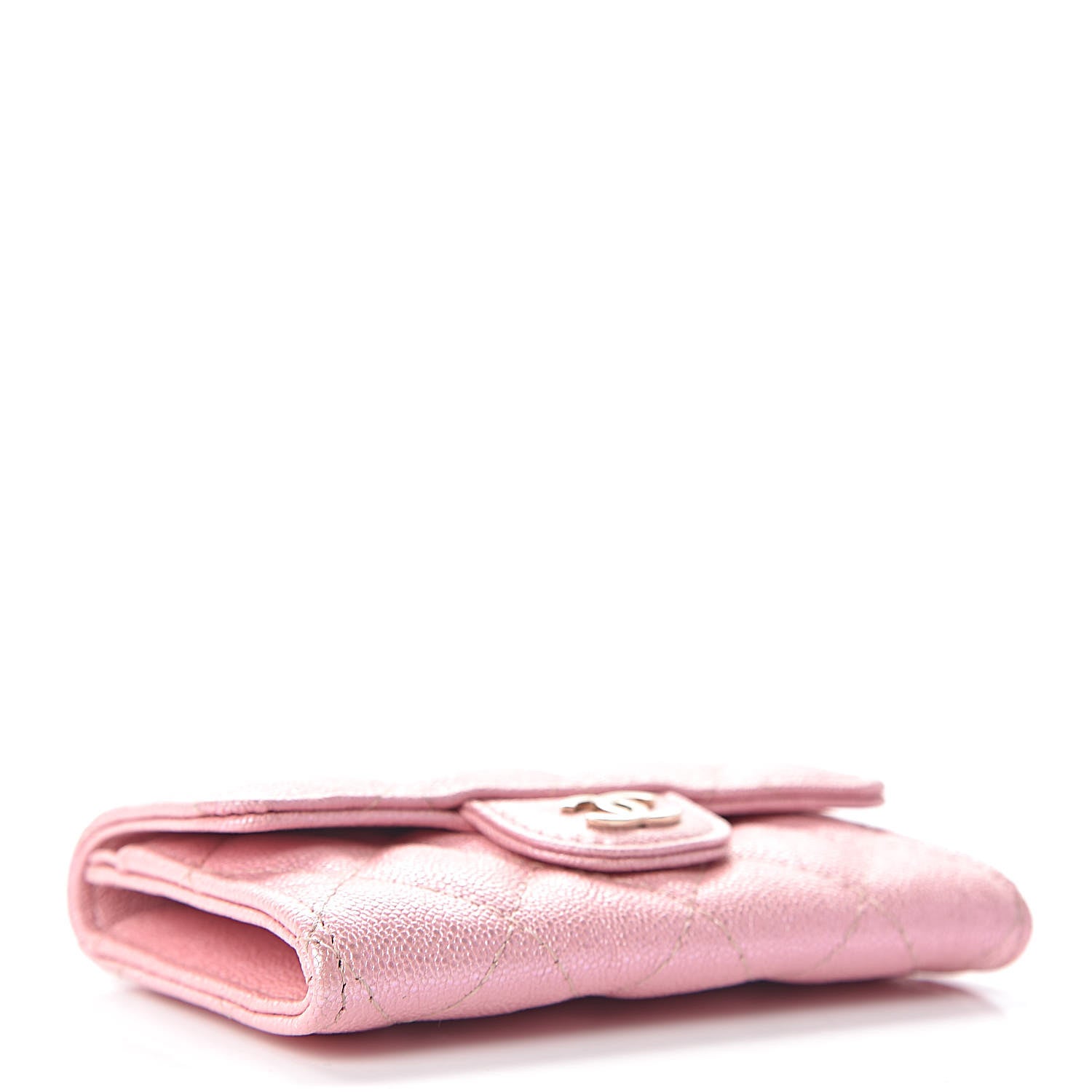 Chanel Iridescent Caviar Quilted Flap Card Holder Rose Pink 4 of 8