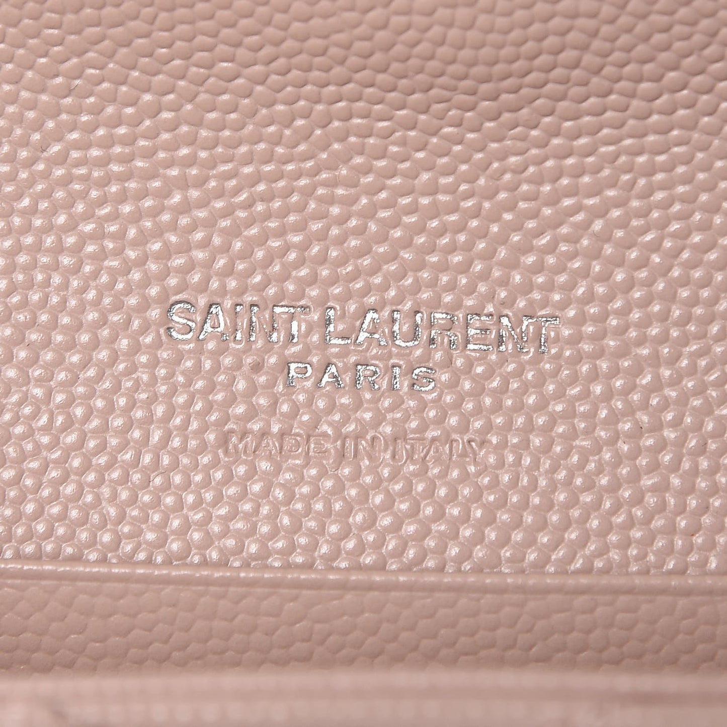 Grain De Poudre Matelasse Chevron Small Monogram Envelope Wallet Pale Blush
