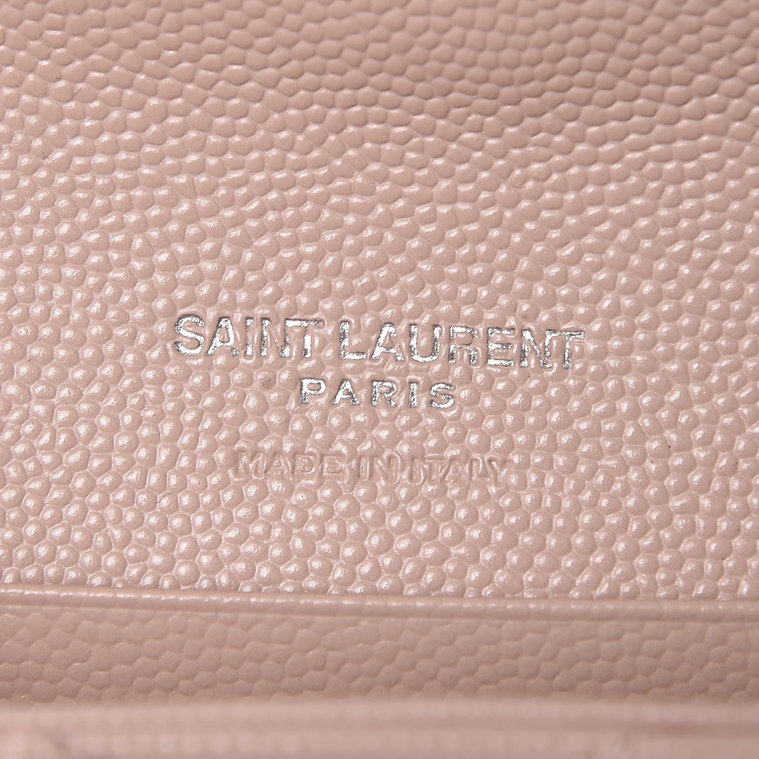 Saint Laurent Grain De Poudre Matelasse Chevron Small Monogram Envelope Wallet Pale Blush 6 of 9
