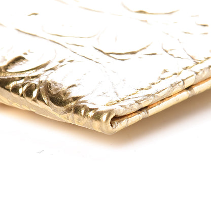 Chanel Metallic Calfskin Crocodile Embossed Cocodile Card Holder Gold 6 of 11