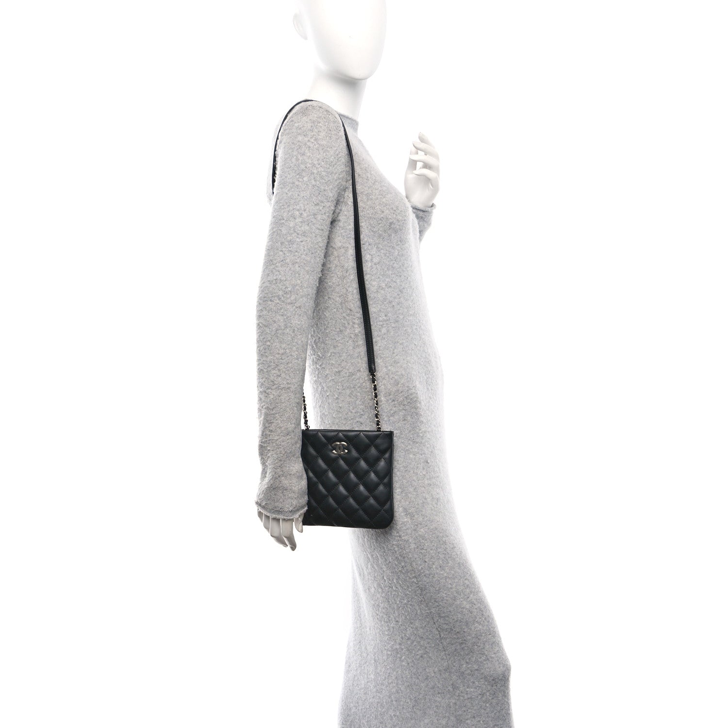 Chanel Lambskin Quilted Crossbody Bag Black 2 of 11