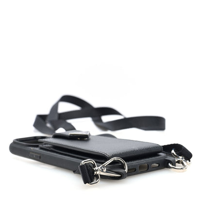 Prada Saffiano iPhone 16 Pro Max Case With Strap Black 4 of 7