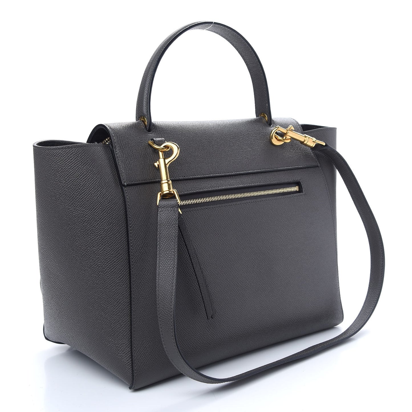 Grained Calfskin Mini Belt Bag Grey