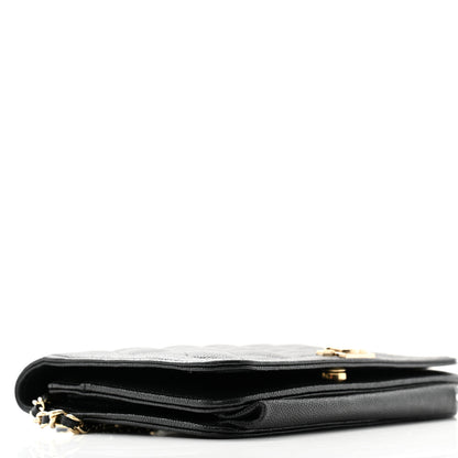 Chanel Caviar Quilted Boy Wallet On Chain WOC Black 10 of 12