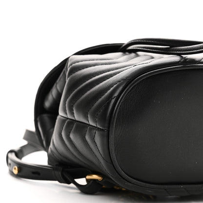 Gucci Calfskin Matelasse GG Marmont Flap Backpack Black 9 of 10