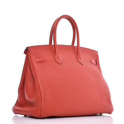 Hermes Togo Birkin 35 Rouge Casaque 3 of 29