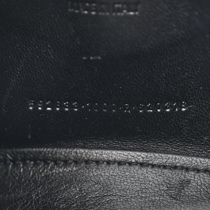 Balenciaga Shiny Calfskin Monochrome Crocodile Embossed Hourglass Top Handle Bag XS Black 8 of 13