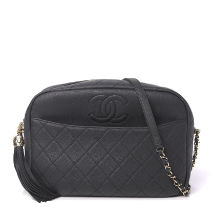 Chanel Caviar Quilted Large Coco Tassel Camera Case Black 1 of 11