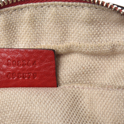 Gucci Pebbled Calfskin Small Soho Disco Bag Tabasco Red 7 of 8