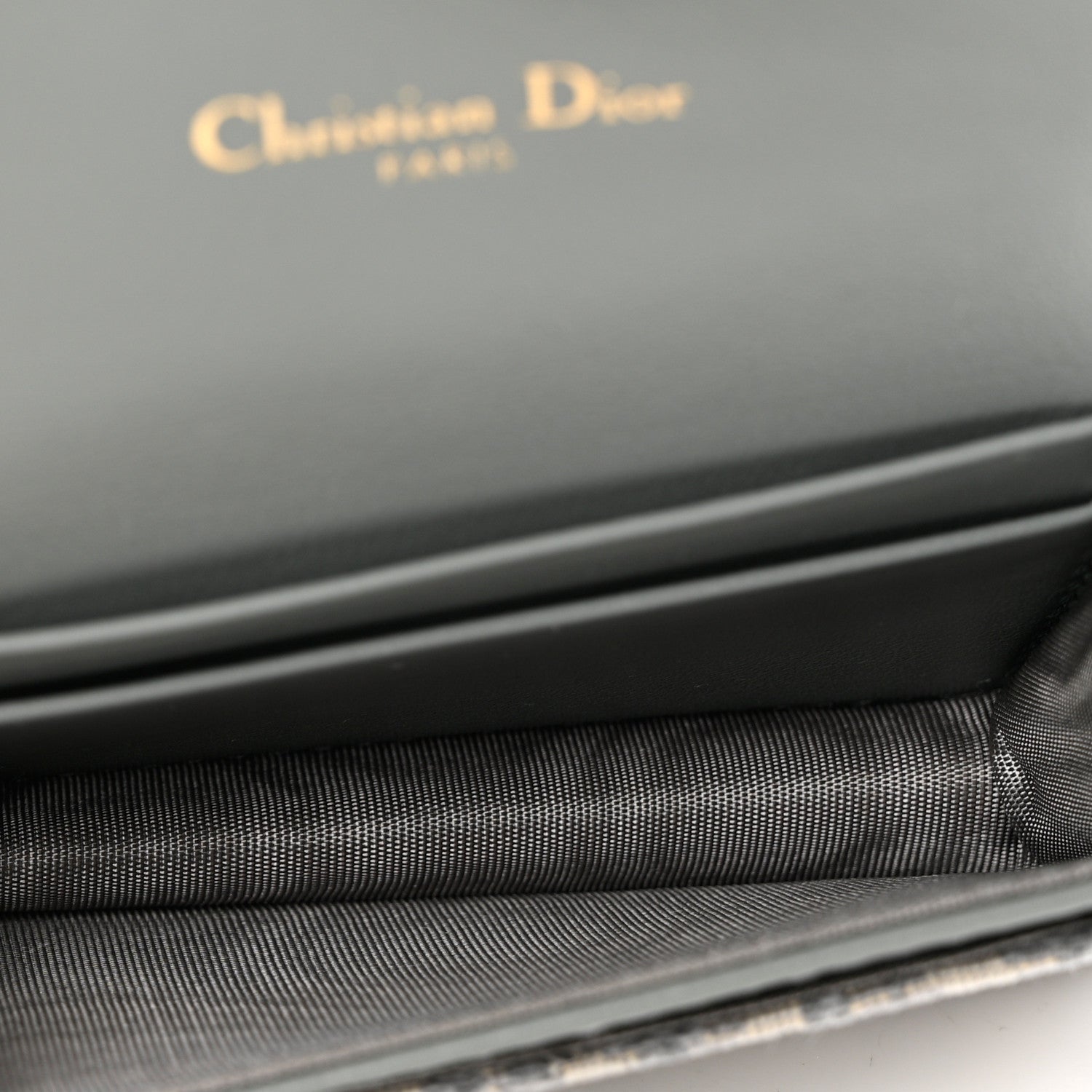 Christian Dior Oblique Saddle Card Holder Gray 5 of 7