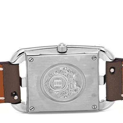 Hermes Stainless Steel Swift 23mm Cape Cod Double Tour Quartz Watch Etoupe 4 of 6