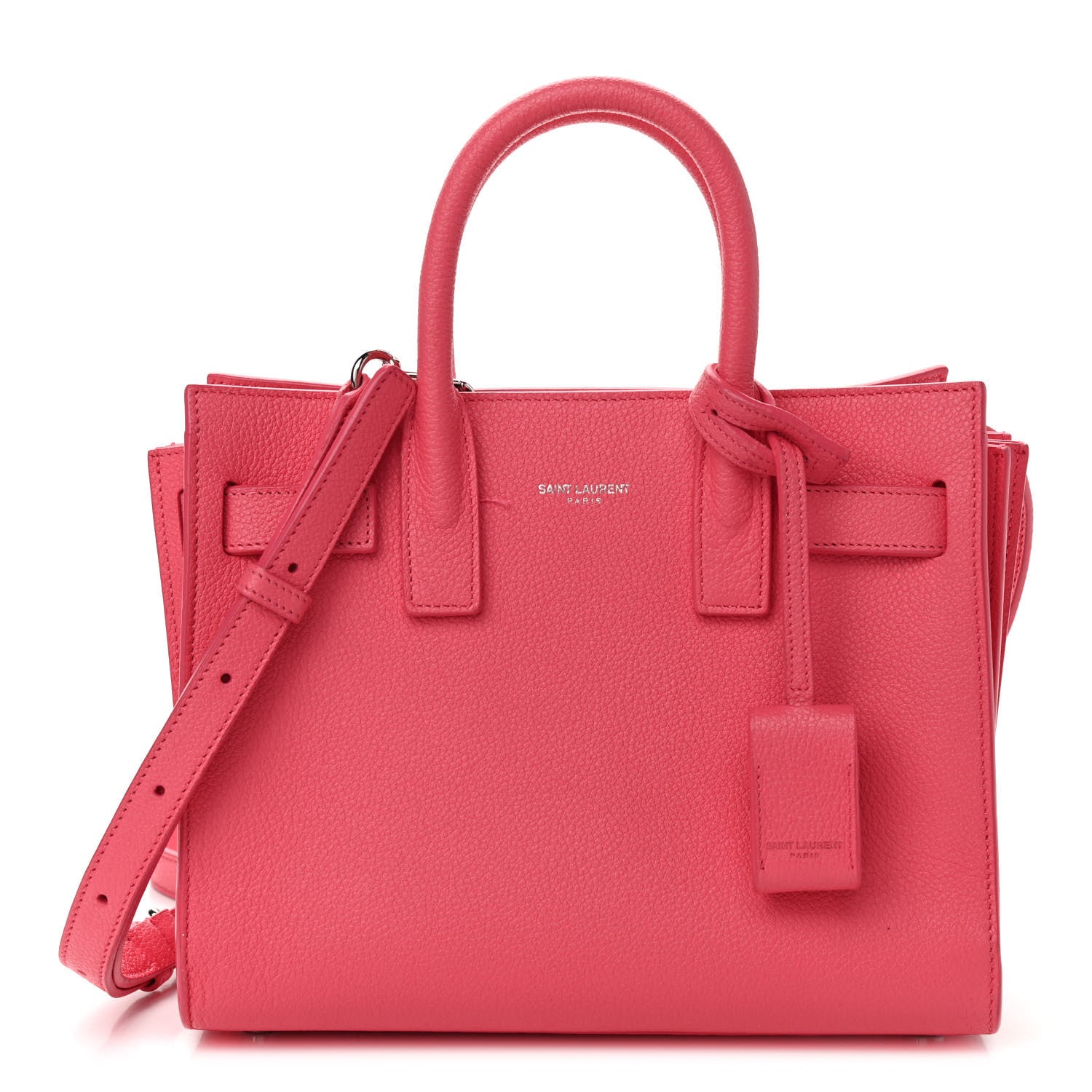 Saint Laurent Grained Calfskin Nano Sac De Jour Coral 1 of 12