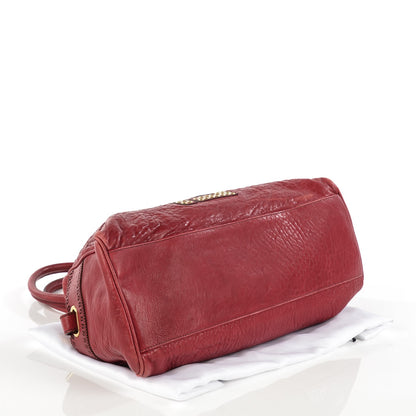 Fendi Distressed Lambskin Grommet Bag De Jour Rosso 4 of 9