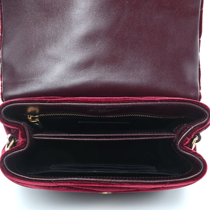 Saint Laurent Velvet Y Quilted Monogram Toy Loulou Crossbody Bag French Burgundy 4 of 4