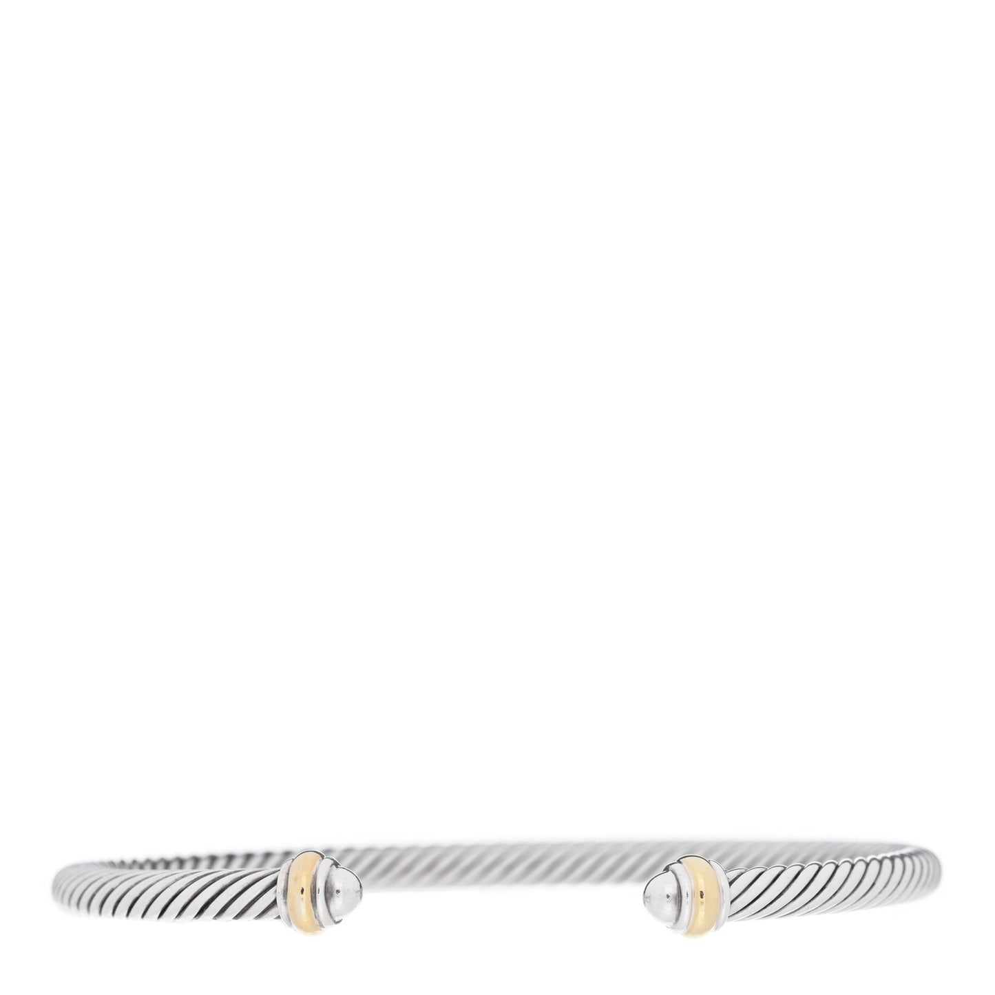 Sterling Silver 18K Yellow Gold 4mm Cable Classics Bracelet