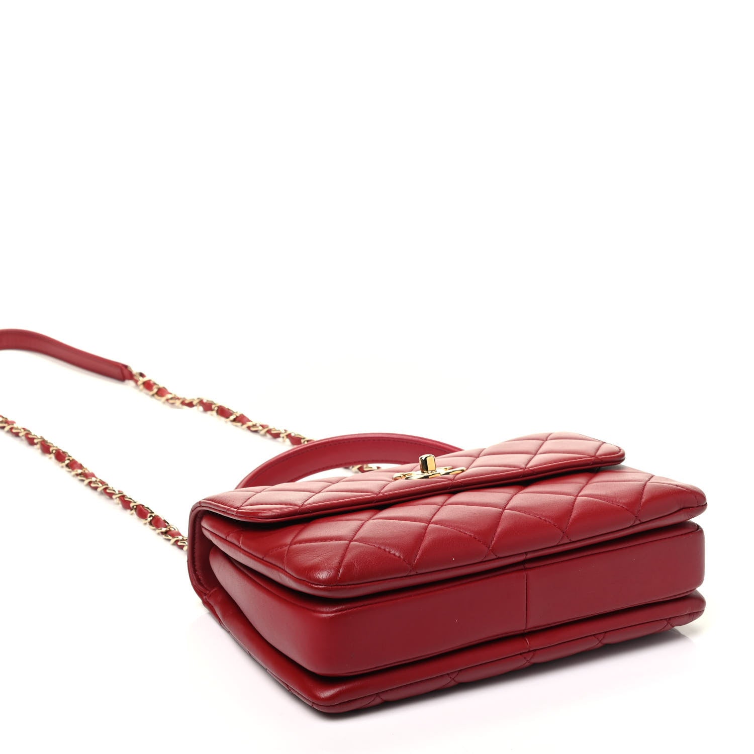Chanel Lambskin Quilted Small Trendy CC Flap Dual Handle Bag Red 5 of 10