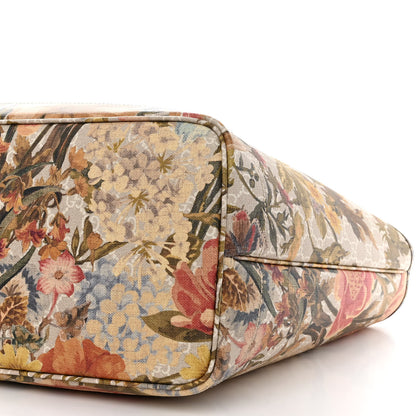 Gucci GG Supreme Monogram Water Flora Web Large Ophidia Tote Beige White Multicolor 14 of 14