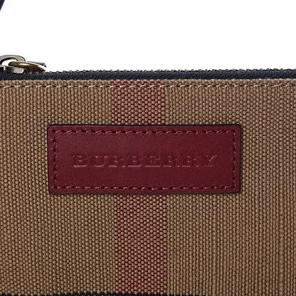 Burberry Grainy Calfskin Mega Check Tassel Heston Tote Burgundy Red 8 of 13